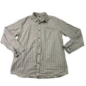 North Face Shirt Mens Xl Brown Plaid A5 Series Button Up Long Sleeve Cotton